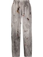 Uma Wang pantalon imprimé à taille élastiquée - Gris