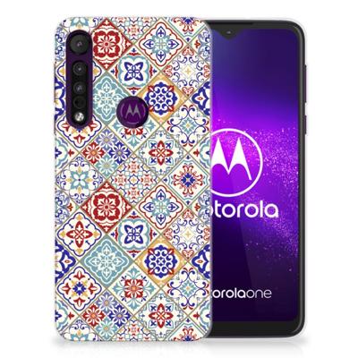 Motorola One Macro | TPU | Siliconen hoesje | Tiles Color Motorola One Macro | TPU | Siliconen hoesje | Tiles Color