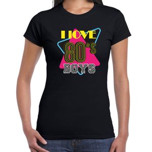 Disco verkleed t-shirt dames - jaren 80 feest outfit - I love 80 boys