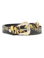 Versace Jeans Couture baskets en cuir à motif baroque - Noir - thumbnail