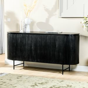 Haluta Acacia TV-meubel Noor - 165 x 45 x 80 cm - Acacia/Zwart