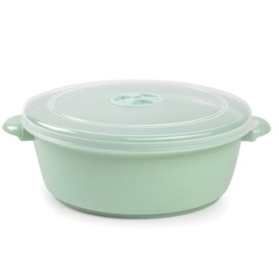 Plasticforte Magnetronschaal met deksel/ventiel - 2L - lichtgroen - kunststof - BPA vrij
