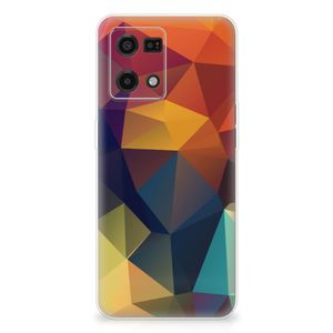 OPPO Reno7 4G TPU Hoesje Polygon Color