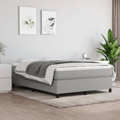 Bedframe zonder matras stof lichtgrijs 140x200 cm
