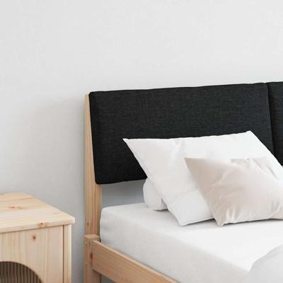 Gestoffeerd hoofdbord Zwart 135 cm Massief grenenhout Gestoffeerd hoofdbord Zwart 135 cm Massief grenenhout