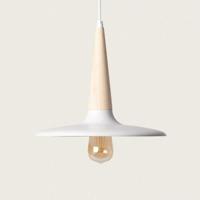 Hanglamp hout en metaal met E27 fitting &apos;Russel&apos;