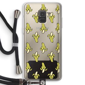 Bananas: Samsung Galaxy A8 (2018) Transparant Hoesje met koord
