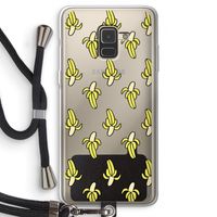Bananas: Samsung Galaxy A8 (2018) Transparant Hoesje met koord