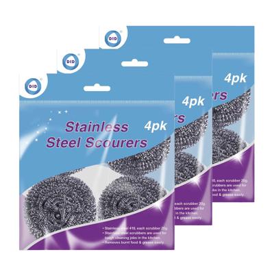 Schuursponsjes - RVS - 12x - staalspons - sponzen - 6 cm