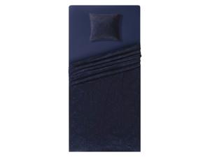 LIVARNO home 3-delig satijnen dekbedovertrekset (blauw paisley)