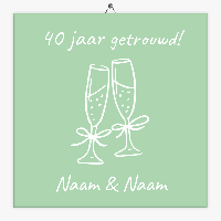 Tegeltje 40 jaar getrouwd met naam