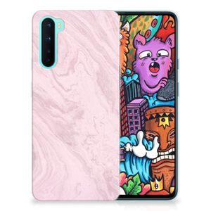 OnePlus Nord TPU Siliconen Hoesje Marble Pink - Origineel Cadeau Vriendin