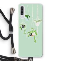 Hang In There: Samsung Galaxy A70 Transparant Hoesje met koord