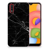Samsung Galaxy A01 | TPU | Siliconen hoesje | Marmer Zwart - Origineel Cadeau Vader