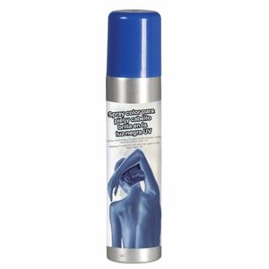 Blauwe haar/lichaam uitwasbare verf bodyspray   -