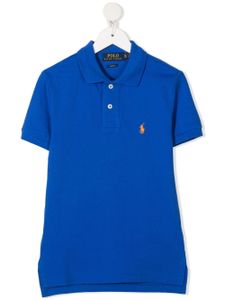 POLO RALPH LAUREN KIDS polo à logo brodé - Bleu