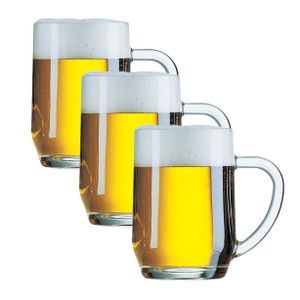 Set van 3x stuks glazen bierpullen 560 ml