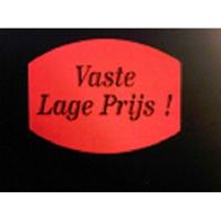 Etiket fluor rood 33x25mm - Vaste lage p