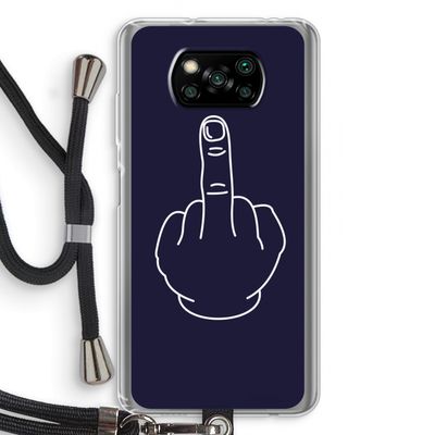 F**k U: Xiaomi Poco X3 Pro Transparant Hoesje met koord