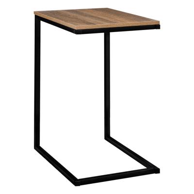 Bijzettafeltje Chevron - hout/metaal - lichtbruin/zwart - 45 x 35 x H66 cm - koffie tafel
