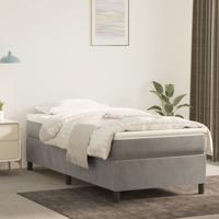 Boxspring bed 80x200 cm fluweel lichtgrijs