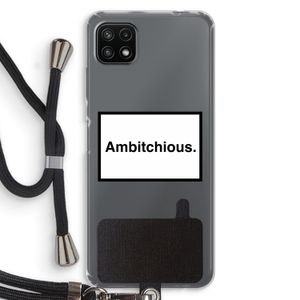 Ambitchious: Samsung Galaxy A22 5G Transparant Hoesje met koord