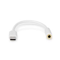 Nedis CCGB65950WT01 Usb-adapter Usb 2.0 Usb-c™ Male 3,5 Mm Female 0.10 M Rond Vernikkeld Pvc Wit Doos - thumbnail