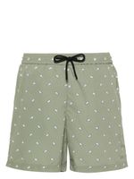 A.P.C. short de bain à imprimé graphique - Vert