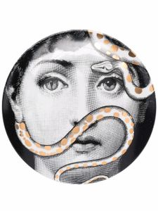 Fornasetti assiette Tema e Variazioni n.383 imprimée en céramique - Noir