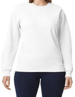Gildan GSF000 Softstyle® Midweight Fleece Adult Crewneck Sweatshirt - White - M - thumbnail