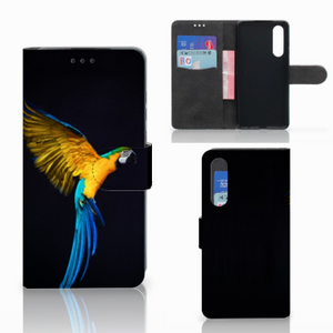 Huawei P30 Telefoonhoesje met Pasjes Papegaai