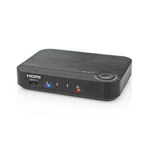 HDMI-Converter | 1x USB-C / 2x HDMI Input | 1x HDMI Output | 1-weg | 4K@60Hz | 18 Gbps | ABS | Antraciet