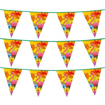 Boland Vlaggenlijn Hawaii - 3x - 6 meter - kunststof - tropisch thema - vlaggetjes Boland Vlaggenlijn Hawaii - 3x - 6 meter - kunststof - tropisch thema - vlaggetjes