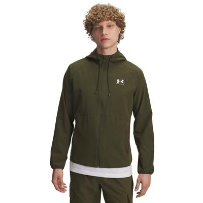Under Armour Stretch Woven Windbreaker Full-Zip Groen Wit