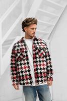 Couture Club Digital Check Heavyweight Shacket Heren Rood - Maat M - Kleur: RoodWitZwart | Soccerfanshop