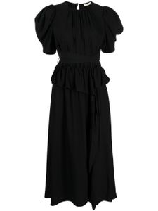 Ulla Johnson robe Marion à volants - Noir