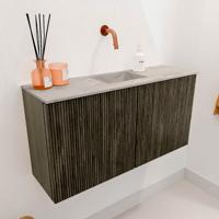 Toiletmeubel Mondiaz Joya Dlux | 80 cm | Meubelkleur Shadow | Faye wastafel Glace Wasbak Midden | Zonder kraangat(en) Toiletmeubel Mondiaz Joya Dlux | 80 cm | Meubelkleur Shadow | Faye wastafel Glace Wasbak Midden | Zonder kraangat(en)