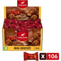 Côte d'Or chocolade mini Bouchée, melkchocolade met praliné, doos van 106 stuks