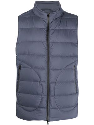 Herno gilet matelassé à col montant - Bleu