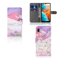 Huawei Y6 (2019) Telefoonhoesje met Pasjes Bird Flying