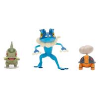 Jazwares Pokémon battle figuur - axew, frogadier & torkoal