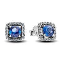 Dames oorbellen Pandora 293551C01 Blauw Zilverkleurig