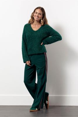 Lexie bnd tape trousers - bottle green - 13190
