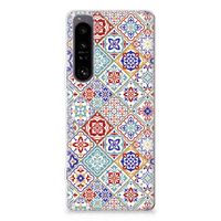 Sony Xperia 1 IV TPU Siliconen Hoesje Tiles Color - thumbnail