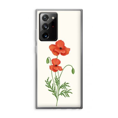 Red poppy: Samsung Galaxy Note 20 Ultra / Note 20 Ultra 5G Transparant Hoesje