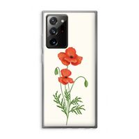 Red poppy: Samsung Galaxy Note 20 Ultra / Note 20 Ultra 5G Transparant Hoesje