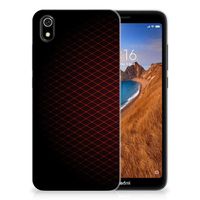 Xiaomi Redmi 7A TPU bumper Geruit Rood - thumbnail