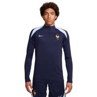 Nike Frankrijk Strike Trainingstrui 1/4-Zip 2024-2026 Donkerblauw Lichtblauw - thumbnail