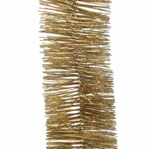 5x Gouden glitter kerstslingers 270 cm kerstversieringen