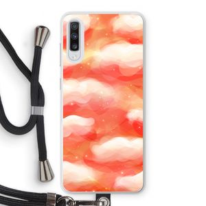 Lichte Wolken: Samsung Galaxy A70 Transparant Hoesje met koord
